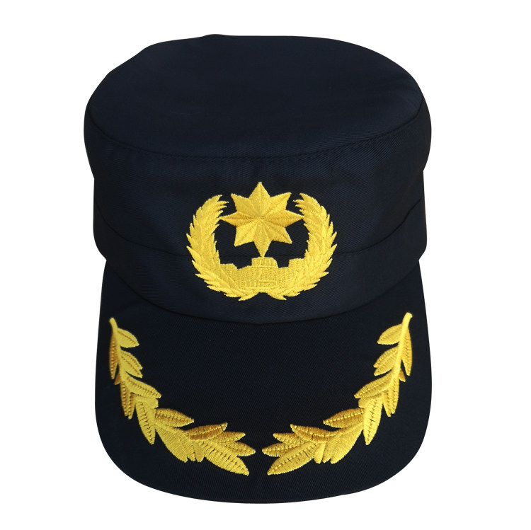 Black Security Hat Yellow Wheat Hat along embroidery security cap Security Secret Hat Property Security New Hat