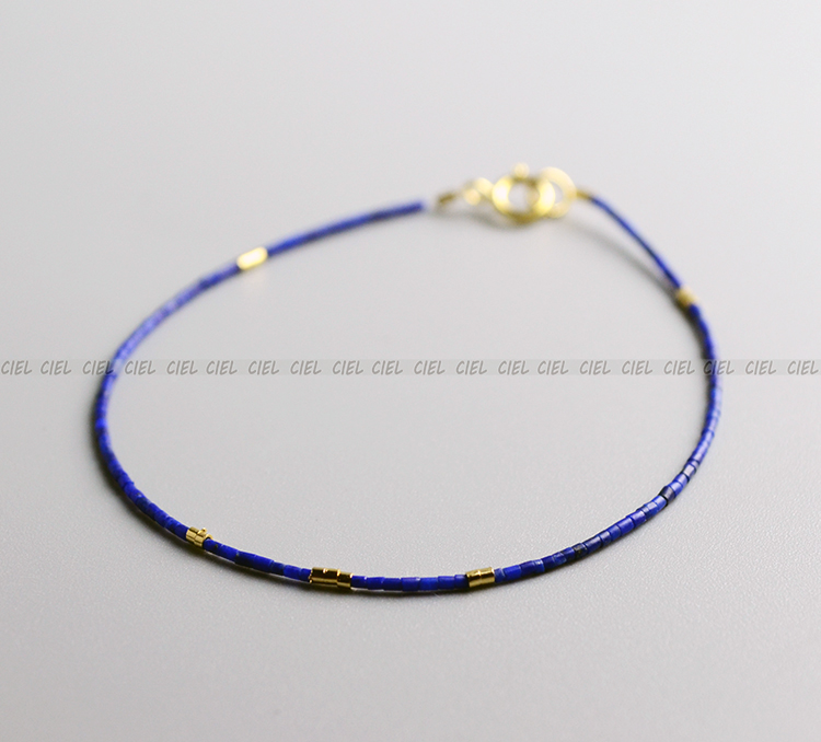 Vòng tay màu xanh ngọc tự nhiên của bé CIEL rất đẹp Vòng tay nữ 1mm vòng chân nữ 14K vàng nam và vòng cổ nữ - Vòng chân lắc chân vàng tây