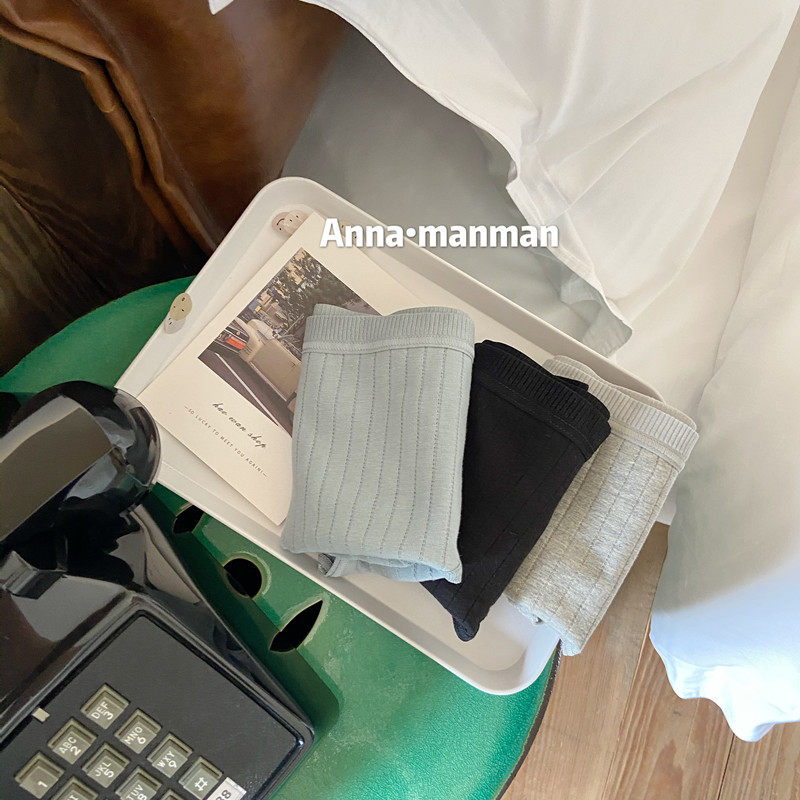 3 packs Japanese single combed cotton basic solid color pure cotton waist bag hip seamless large size women's briefs