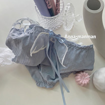 Angel Wings ~ Day Series Stir-fry Cute Elastic Jacquard Dark Tattoo Ice Silk Sexy Low Waist Lady Triangle Briefs