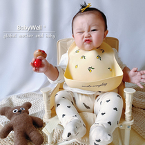 Baby silicone rice pocket baby bib Danish ins wind Nordic saliva towel meal supplement waterproof childrens bib