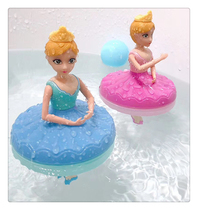 Cute cartoon water ballet dance baby bath water play toy Rotating water spray baby swimming water play toy