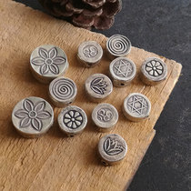 Handmade jewelry diy material Thai handmade silver accessories accessories six mango star Lotus silver beads with beads