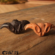 Special Ebony pendant pendant diy jewelry beads accessories handmade carved water chestnut skewers peach wood pendant
