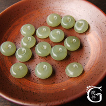 Promotional natural Hetian Jade safe buckle diy handmade earrings bracelet necklace bead pendant pendant accessories female