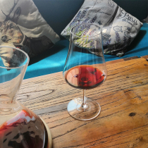 bomlus Slender wine glass suitable for smelling aroma Pure handmade large flat belly shaker Wine tasting goblet