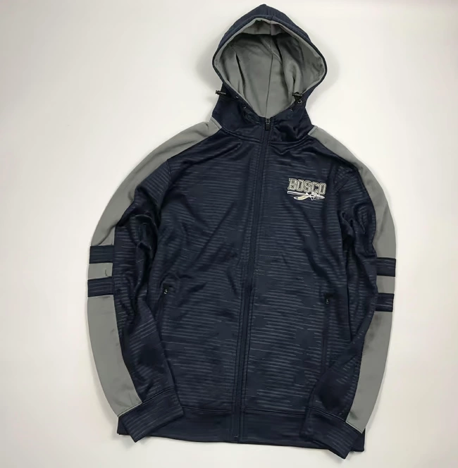 Áo khoác thể thao trường đại học nam bóng rổ áo len polyester Zip áo thể thao áo khoác - Thể thao lông cừu / jumper áo hoodie nữ màu đen