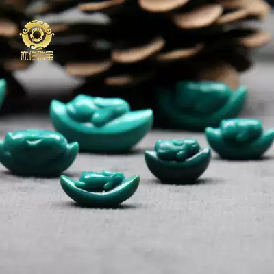 Yibo natural mineral turquoise original design Planet rabbit Moon rabbit ball tee small cute accessories