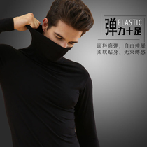 Thin and high collar underwear Modale autumnale Mens long sleeve blouses close-fitting bottom elastic semi-high collar autumn and winter breathable