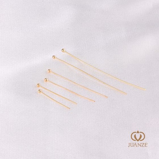 KC 골드 볼 바늘 바늘 머리 바늘 바늘 구리 재료 둥근 머리 바늘 공 볼 바늘 구슬 바늘 DIY 재료 수제 목걸이 팔찌