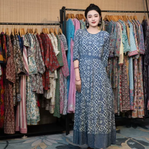 Непала Индия импортированная вышитая вышитая ручная платья за рубеж