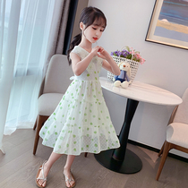 Hong Kong girls dress 2021 summer new childrens style fashion princess dress