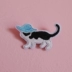 Cat West Cat Thương hiệu ban đầu Mèo thêu Trâm Kitten Trâm Cat Badge Pin Lady Phụ kiện - Trâm cài ghim cài áo sơ mi nam Trâm cài