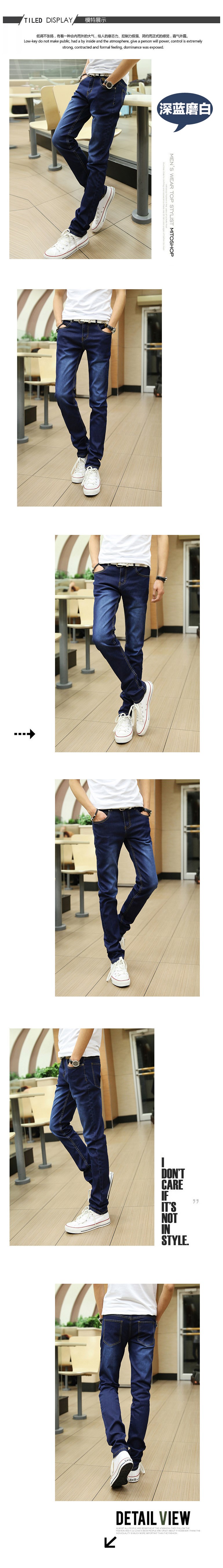 Jeans pour jeunesse droite en vrac en coton pour été - Ref 1469929 Image 15