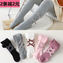 Girls knitted bottling socks childrens elastic pantyhose baby out leggings autumn clothes foreign pants baby children