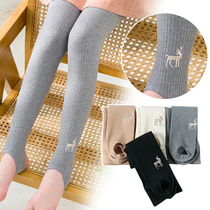 Girls leggings Spring and Autumn Thin Womens White Embroidered Pantyhose Baby Dance Step Black Pants