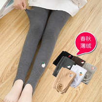 Girls pantyhose spring and autumn winter with thin velvet thick and velvet padded cotton female baby socks childrens leggings