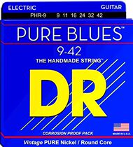 American DR Pure Blues PHR-9 46 quantum nickel electric guitar strings