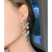 BOONEE◆ Original design high - level drilling flower temperament 925 silver needle small earrings earrings