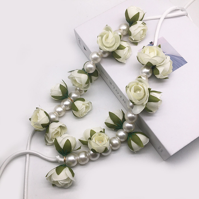 Korean-Style Curtain Decoration with Flower Strings, Pearl Ties, Window Ornaments, Decorative Ties, Three-Color Flower String Ties, Accessories Korean-Style Curtain Decoration with Flower Strings, Pearl Ties, Window Ornaments, Decorative Ties, Three-Color Flower String Ties, Accessories