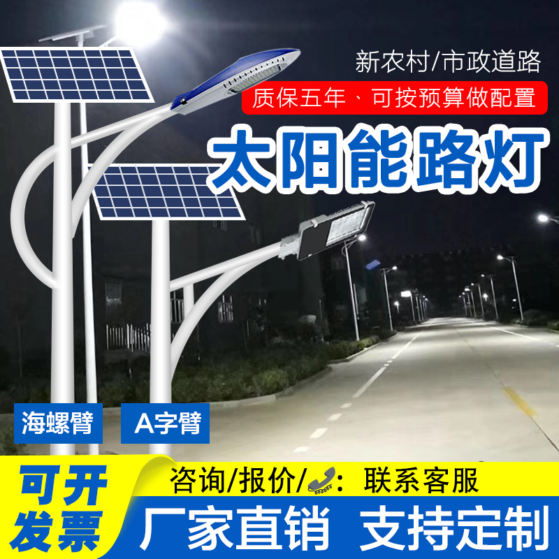 6m Led Solar Street Lights with Distinctive Ethnic Minority Lamp Poles, 7/8m, 100W, for New Rural Areas, Outdoor, Super Bright, High Power