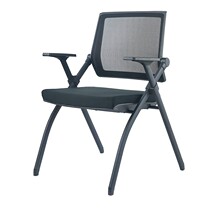 Training chair with writing board folding meeting classroom office mesh staff removable folding training chair press chair