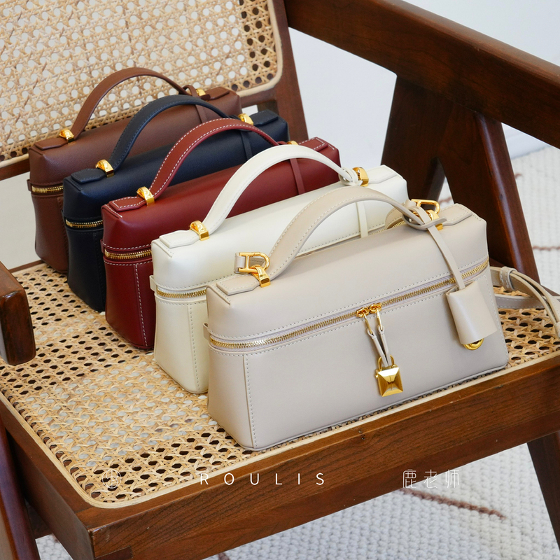 Teacher Lu|Lp23 Extra Bag Calfskin Second-Generation Box Bag Single Shoulder Crossbody Handbag Lunch Box Bag Teacher Lu|Lp23 Extra Bag Calfskin Second-Generation Box Bag Single Shoulder Crossbody Handbag Lunch Box Bag