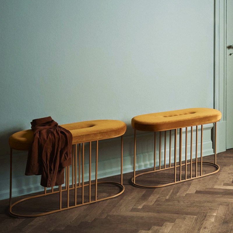 Nordic Home Entry Bench Shoe Change Bench Soft Bag Cushion Bedroom Bedside Sofa Bench Bed Tail Small Sofa Bed Tail Bench