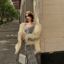 2021 winter new imported cross fox in the long section woven fox fur grass coat female lapel coat real hair