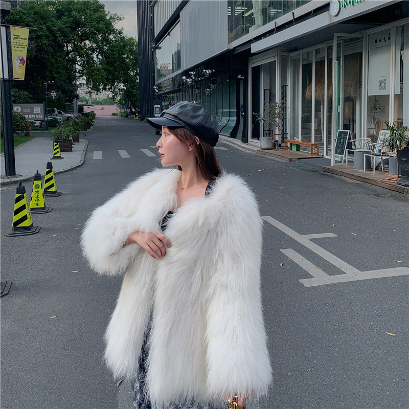 2022 - Fall - winter new double - sided fur coat female middle - long thicker crypto coat young