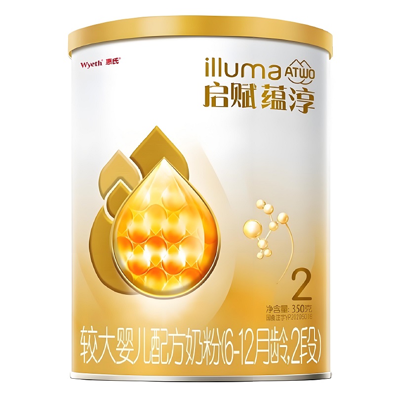 【官方正品】新客|惠氏启赋蕴淳2段HMO进口A2奶源婴儿奶粉350g