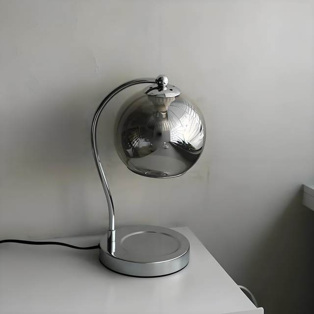 Light Luxury Silver Aromatherapy Table Lamp, Bedroom Bedside Wax Melting Lamp, Sleep Aid, Flameless Candle Melting Lamp, Girl's Gift, Atmosphere Lighting
