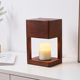 Japanese-Style Natural Wood Flameless Aromatherapy Candle Warmer Lamp, Timed Bedside Table Lamp, Wax Melting Lamp, Ambient Night Light