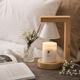 Japanese-Style Wooden Aromatherapy Wax Melting Lamp, Fragrance Melting Candle Lamp, Hot Melt Lamp, Timer Bedside Table Lamp, Night Light, Ambient Light