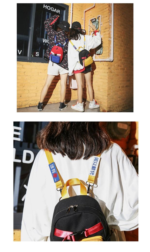 Mini triều 2018 phiên bản Hàn Quốc mới của sinh viên thời trang hoang dã chic canvas in siêu lửa nữ nhỏ ba lô balo nữ hàng hiệu