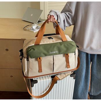 Large-capacity fashionable short-distance travel bag women's hand carry lightweight luggage bag men's expanded cross-body sports fitness bag