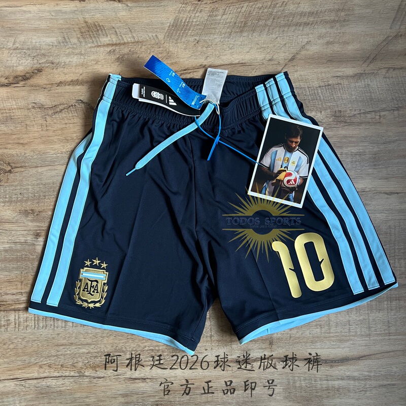 Argentina 2026 World Cup Messi No. 10 Shorts Navy Blue Adidas Genuine Jm1325 Argentina 2026 World Cup Messi No. 10 Shorts Navy Blue Adidas Genuine Jm1325