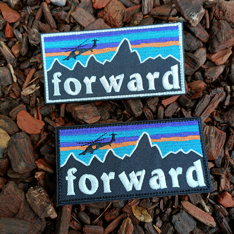 Embroidered Velcro Luminous Armband Bata Style Morale Badge Black Eagle Going Forward GBRS GROUP Badge