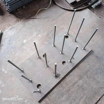 Custom machining embedded piece iron plate welding stool power monitoring upright pole street lamp courtyard lamp signage base positioning plate