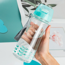 Revitalized Water Cup Elementary School Raw Male Sport Portable Kettle Summer Anti-Fall Plastic High Face Value with cover straight Drinking Cup Children