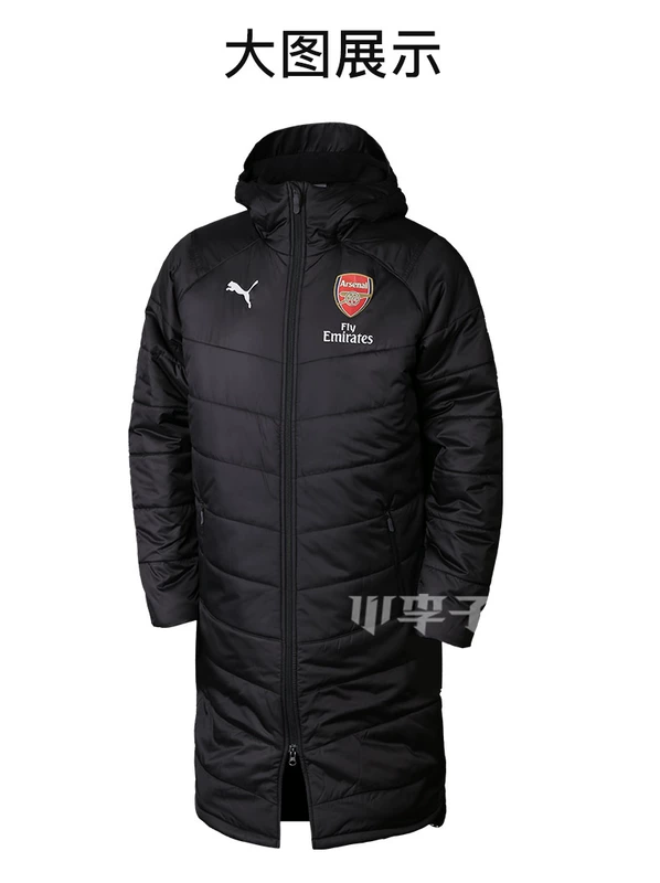 Little mận: truy cập chính hãng PUMA Hummer 18-19 Áo khoác cotton dài thể thao cotton ấm 753239