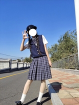 Swallowjk swallow home finished blueberry board millet Plaid uniform pleated skirt girls JK uniform skirt