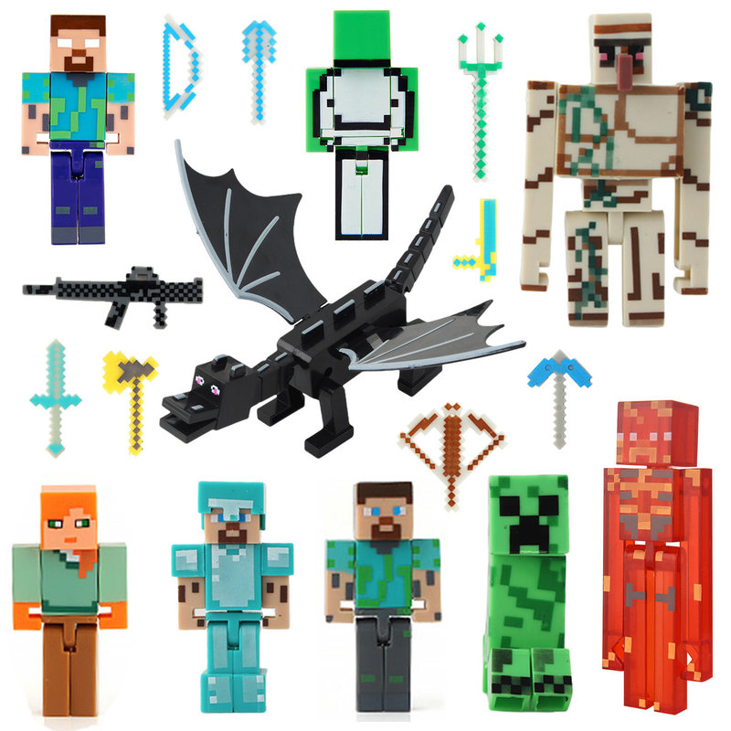 Minecraft Legendary Action Figures Lava Enderman Creeper Skeleton George Rookie Figure Set Minecraft Legendary Action Figures Lava Enderman Creeper Skeleton George Rookie Figure Set