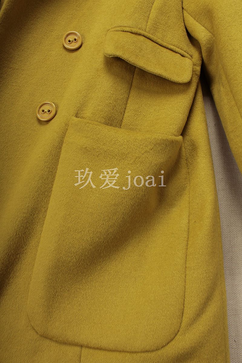 Quần áo của phụ nữ joai ★ mùa thu phiên bản Hàn Quốc của cổ áo phù hợp với thắt lưng áo khoác len mỏng 6R108 ao khoac dạ nu sanh dieu