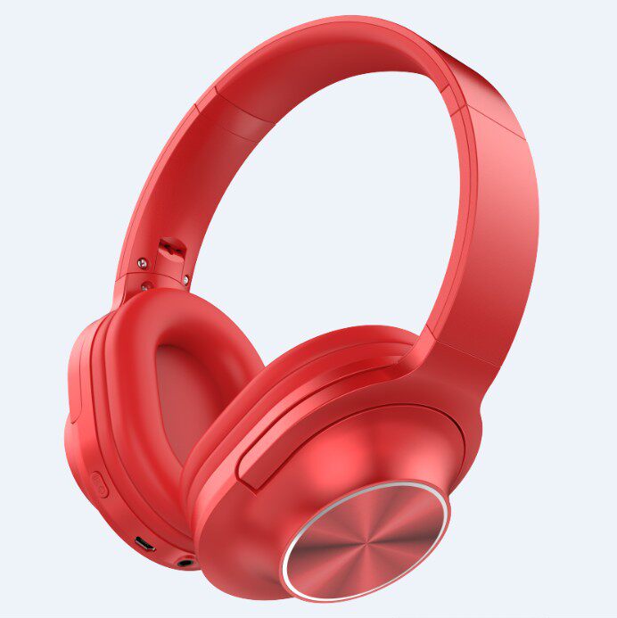 Red, white, blue and black Solid color Headset Bluetooth headset Headband Wireless phone Bass Music Foldable headset