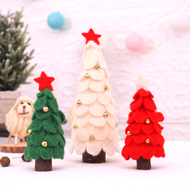 Christmas Christmas tree creative wooden decorations felt toy bells home crafts gifts desktop ornaments