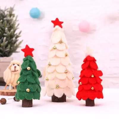 Christmas Christmas Tree creative wood decorations Felt toys Bells Home craft gift ornaments Gift desktop ornaments