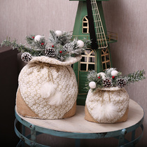 Christmas Cloth Art Christmas Tree Gift Bags Decoration Hem Hotel Shop Window Arrangement Props Snowman Paparazzi Decorations