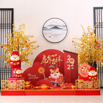 Spring Festival Decorations Hotel Swing Pieces New Year Decoration Mall Large Scene Arrangement Indoor Vanyan Festival Supplies Beauty Chen