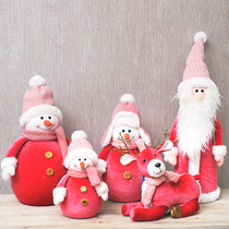 Christmas decorations Old Man snowman doll fawn hotel window bar ornaments doll Christmas tree decorations